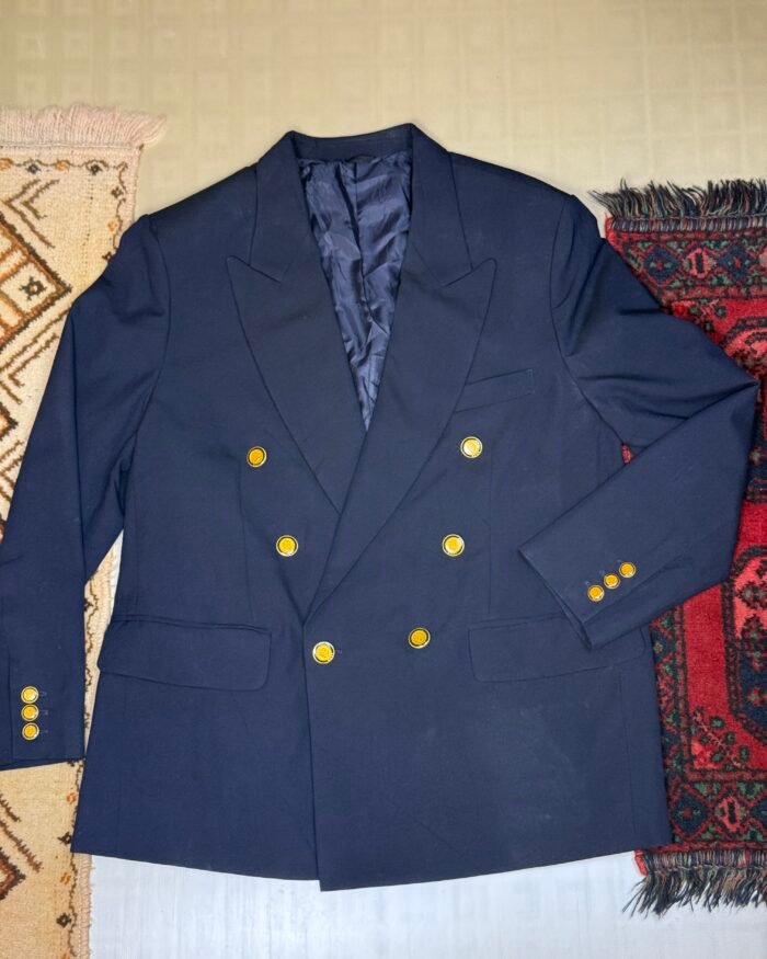 BOSS Hero Double-Breasted Premium Coat [L – Blue]